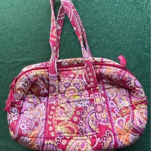 VERA BRADLEY RASPBERRY TOTE SHOULDER BAG PURSE